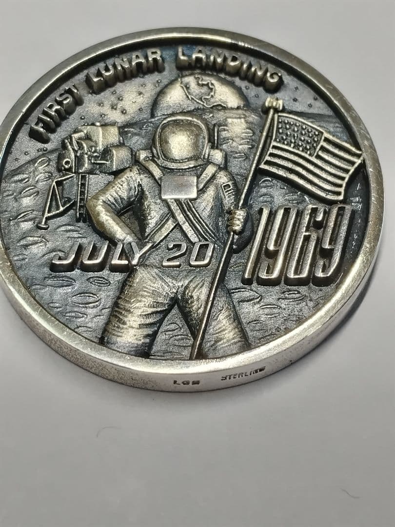pn613 アポロ11号 月面着陸 メダル sterling silver