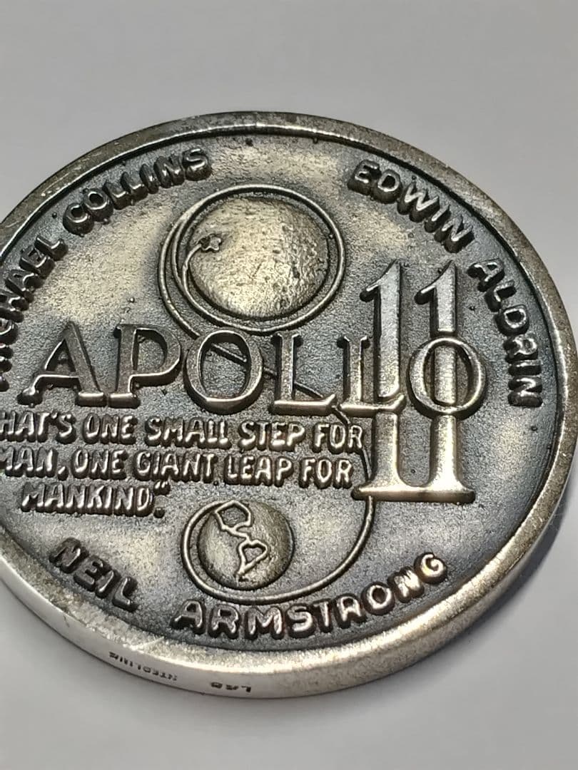 pn613 アポロ11号 月面着陸 メダル sterling silver