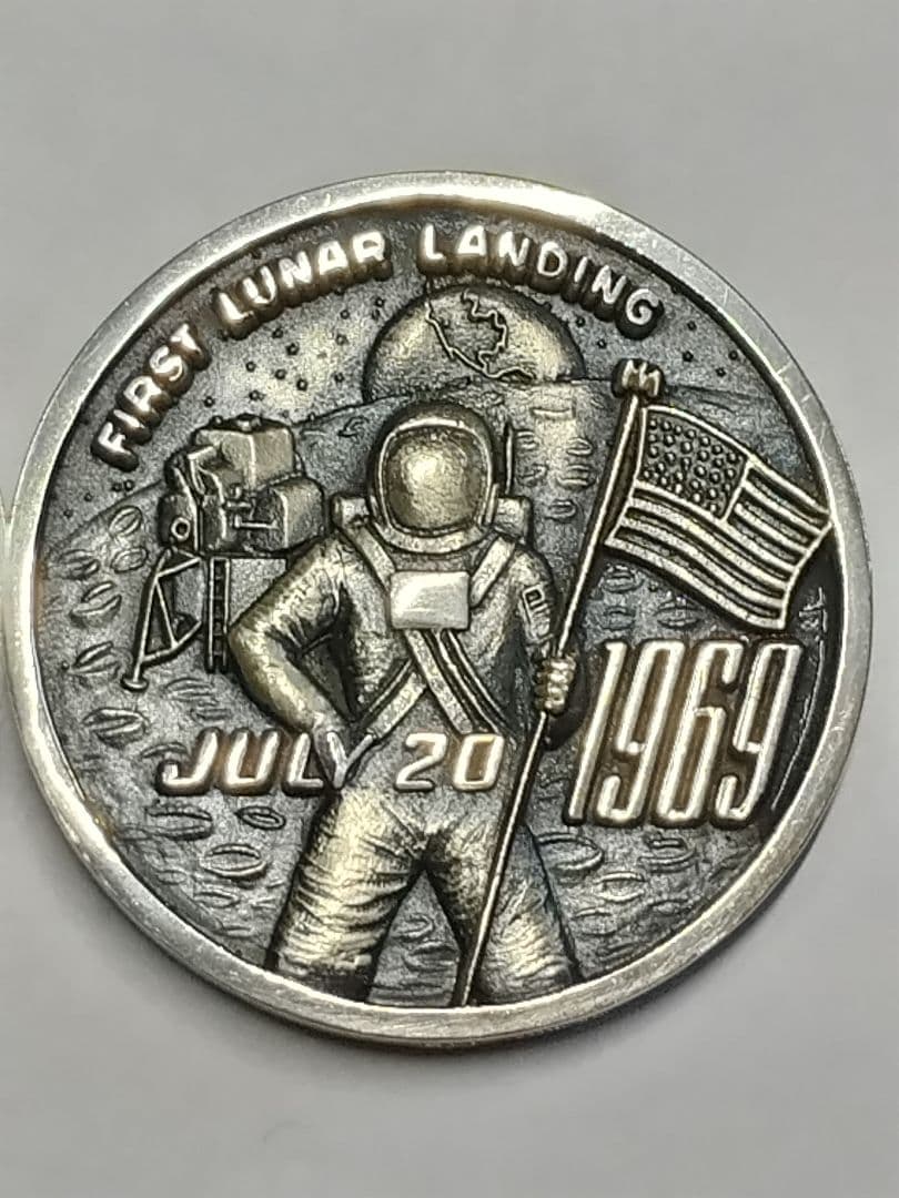 pn613 アポロ11号 月面着陸 メダル sterling silver