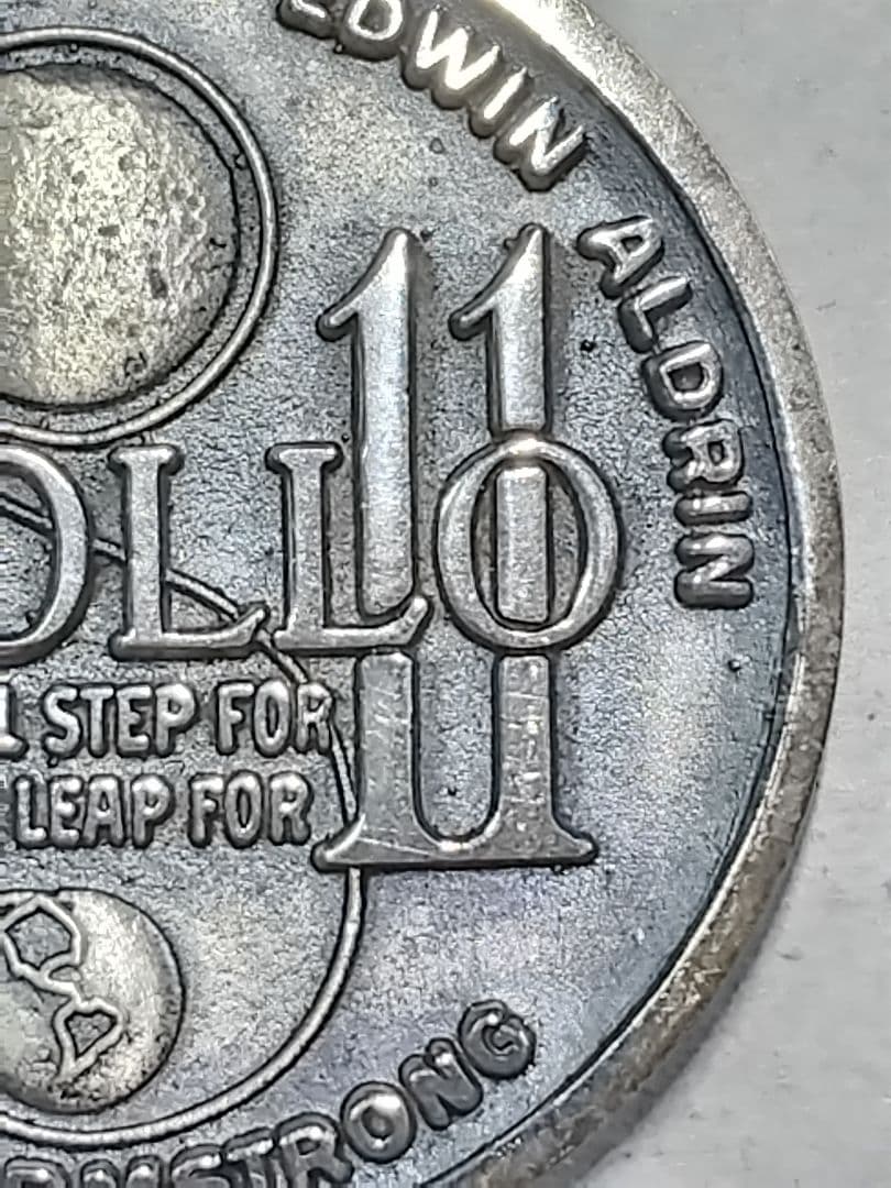 pn613 アポロ11号 月面着陸 メダル sterling silver