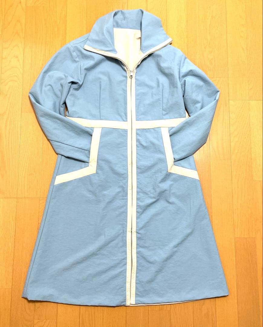 Sybilla リバーシブルスプリングコート ブルー・ベージュ