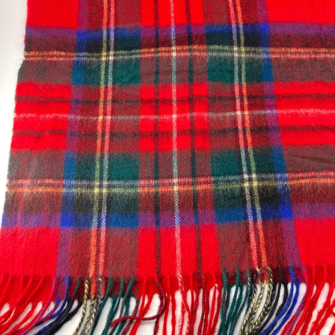 15868✨未使用級✨ジョンストンズ カシミヤ タータンチェック 大判ストール