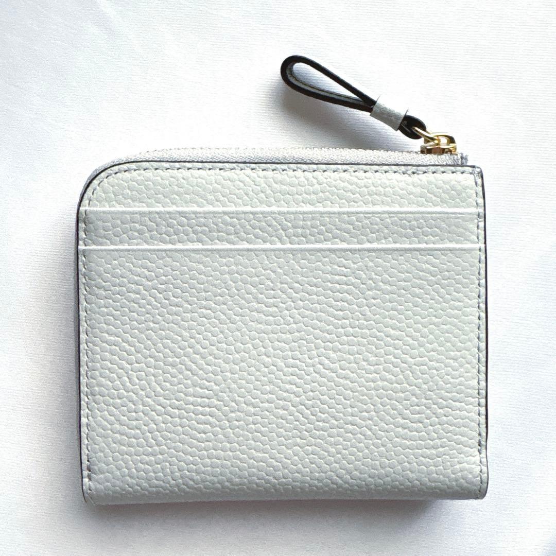 【新品同様】PELLE BORSA ペレボルサ フィーネ 二つ折り財布 グレー