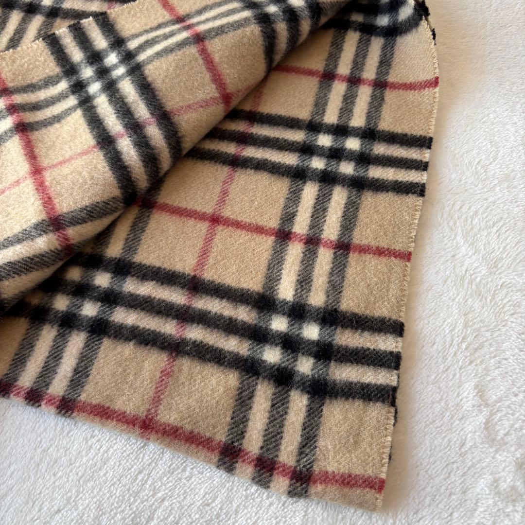 極美品 BURBERRY バーバリー ノバチェック柄 カシミヤ100 マフラー
