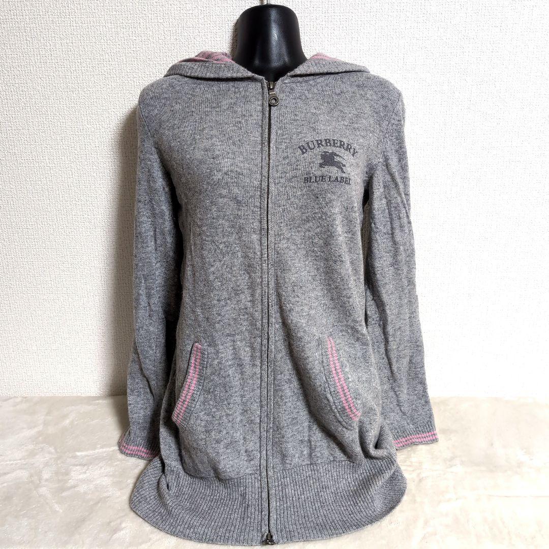 eb25 BURBERRY ワンピース ニット ジャージ パーカー レディースM