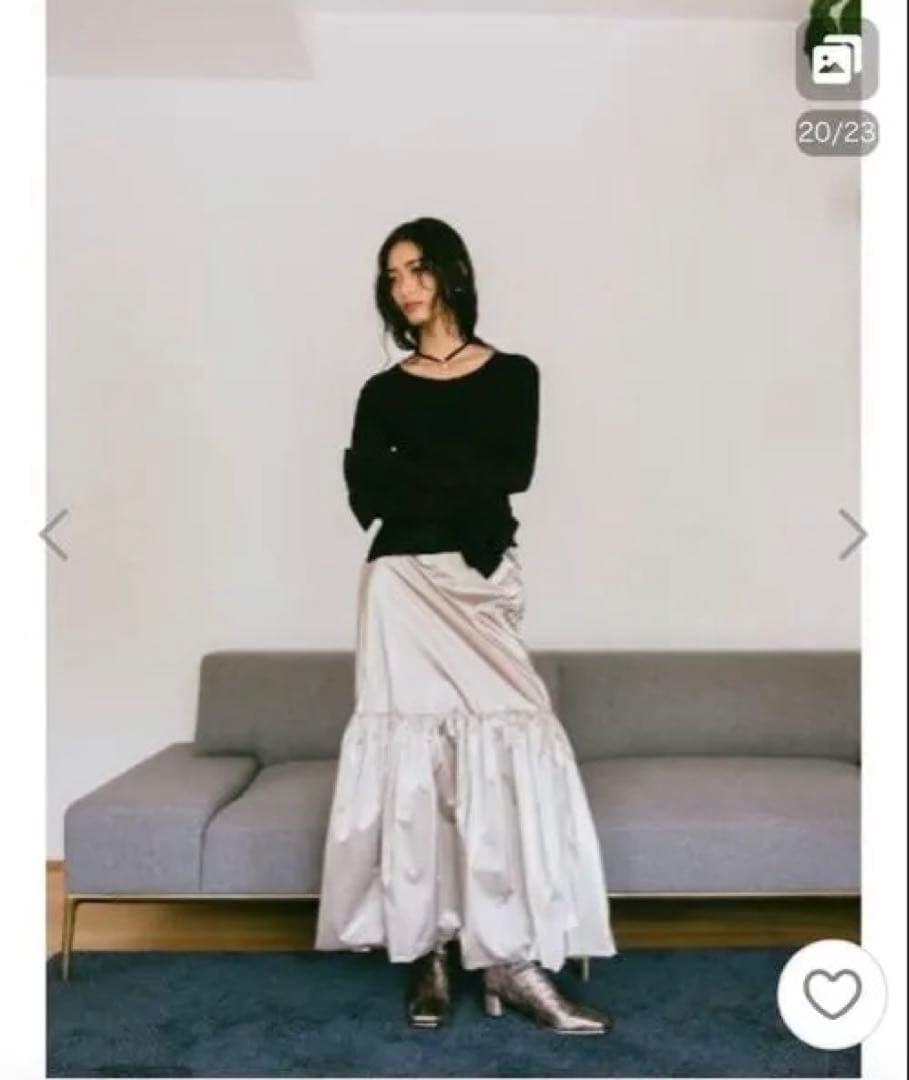 saharaメタリックティアードスカート新品