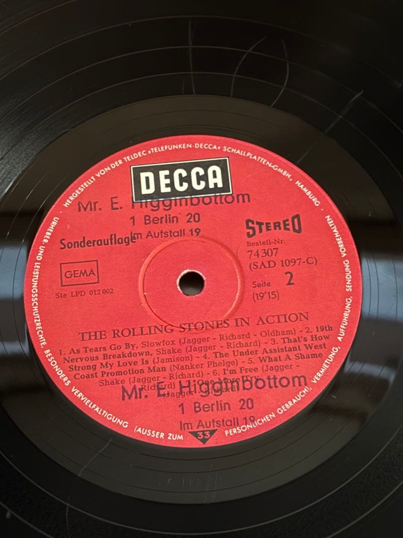 ROLLING STONES IN ACTION ドイツ盤