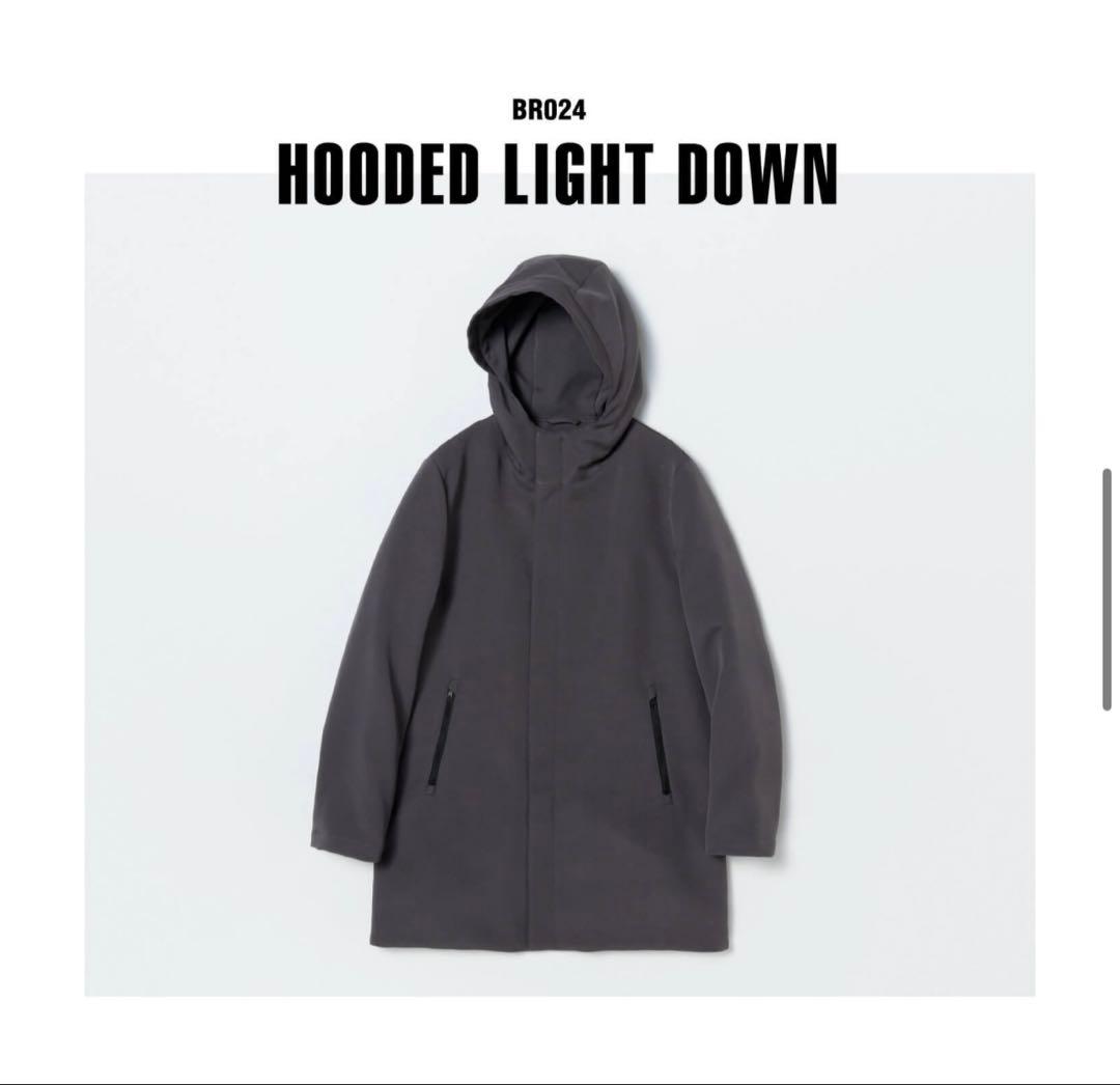 HOODED LIGHT DOWN ブラック M