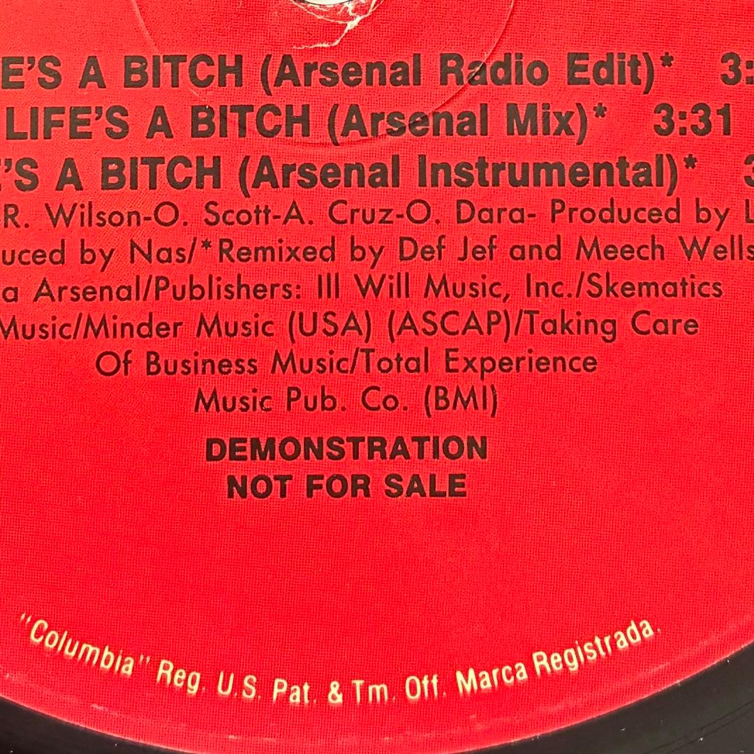 NAS LIFE'S A BITCH レコード　オリジナルプロモ盤