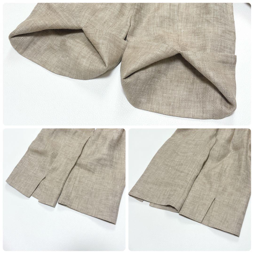 Max Mara 【XLサイズ 】白タグ リネン100% テーラードジャケット