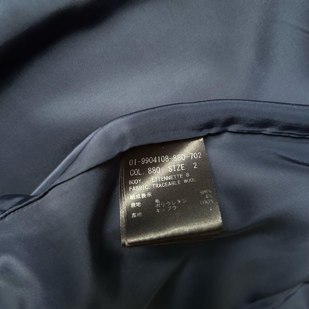 美品＊Theory【定価4.8万】 丈長め 新型テーラードジャケット 2 紺
