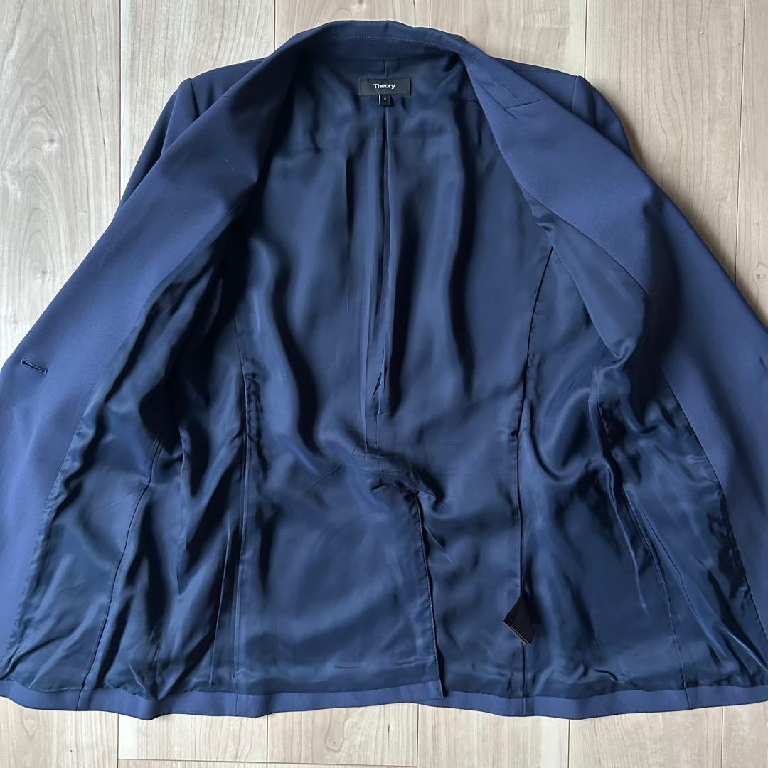 美品＊Theory【定価4.8万】 丈長め 新型テーラードジャケット 2 紺