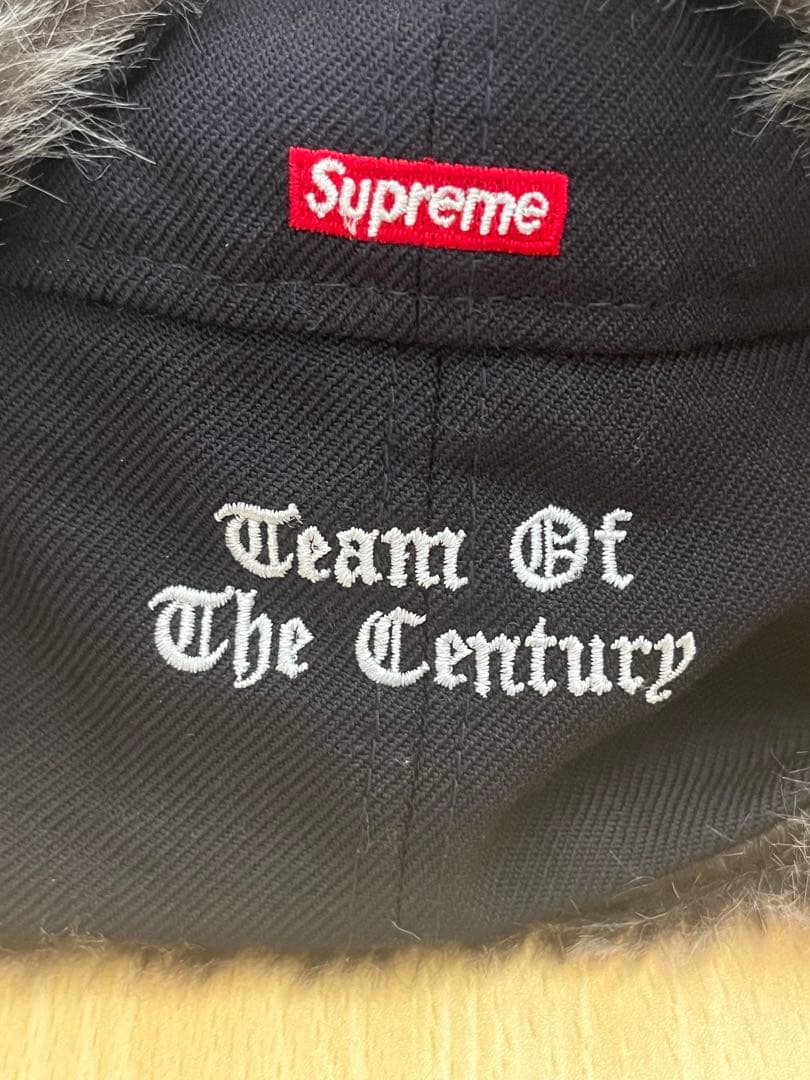 格安美品Supreme 59FIFTY ネイビー7 5/8 ファー付き