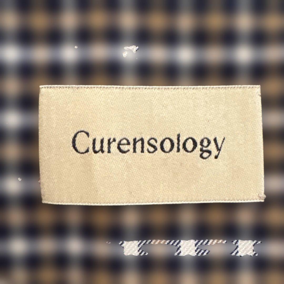 curensology チェック柄 テーラードジャケット　ノーカラー