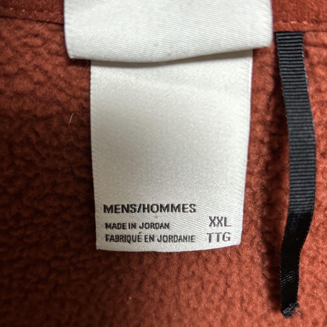 《美品》THE NORTH FACE☆フリース ジップアップベスト 茶色 2XL