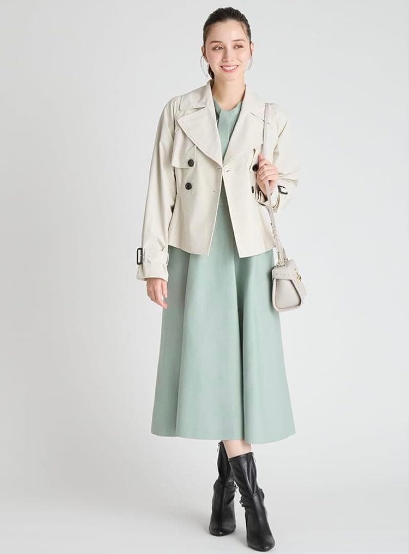 【新品未使用】CELFORD♪ペプラムトレンチショートコート IVR 36