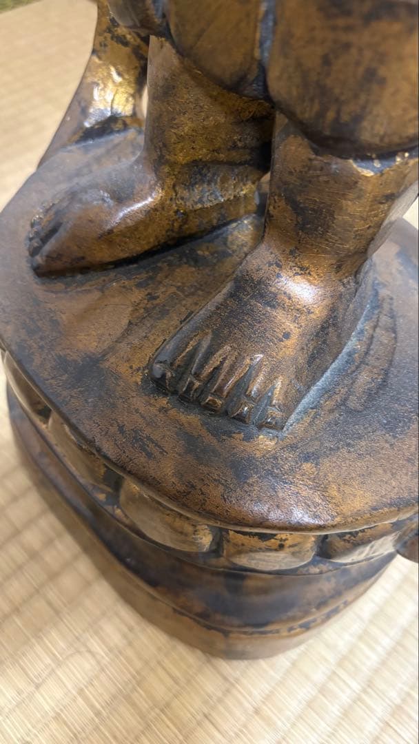 大型 木彫 観音菩薩像 約90cm 一木造 仏像 仏教美術 希少 迫力