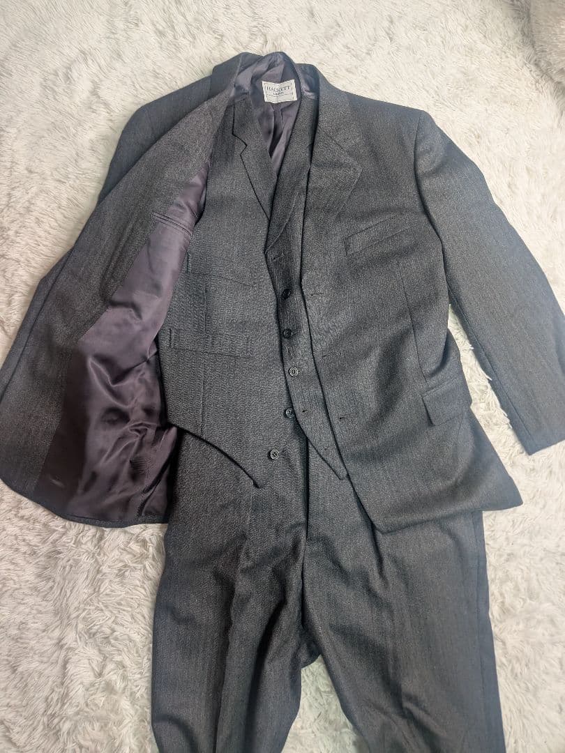 【美品】HACKETT LONDON スリーピーススーツ セットアップ