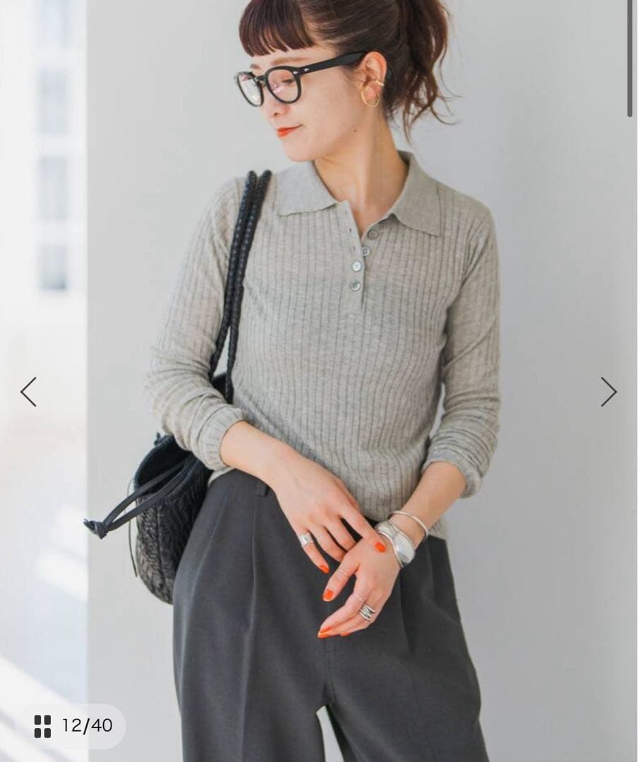 spick&span シアーポロシャツニットプルオーバー　新品未使用