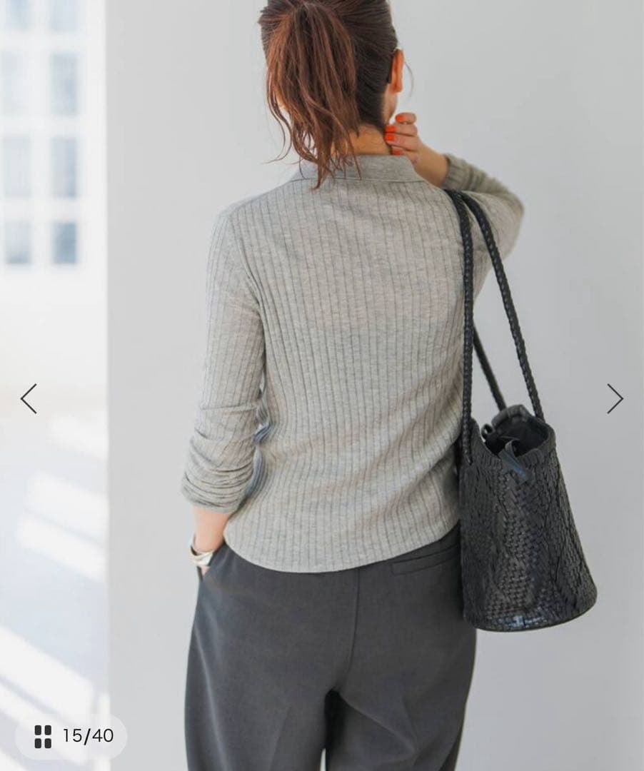 spick&span シアーポロシャツニットプルオーバー　新品未使用