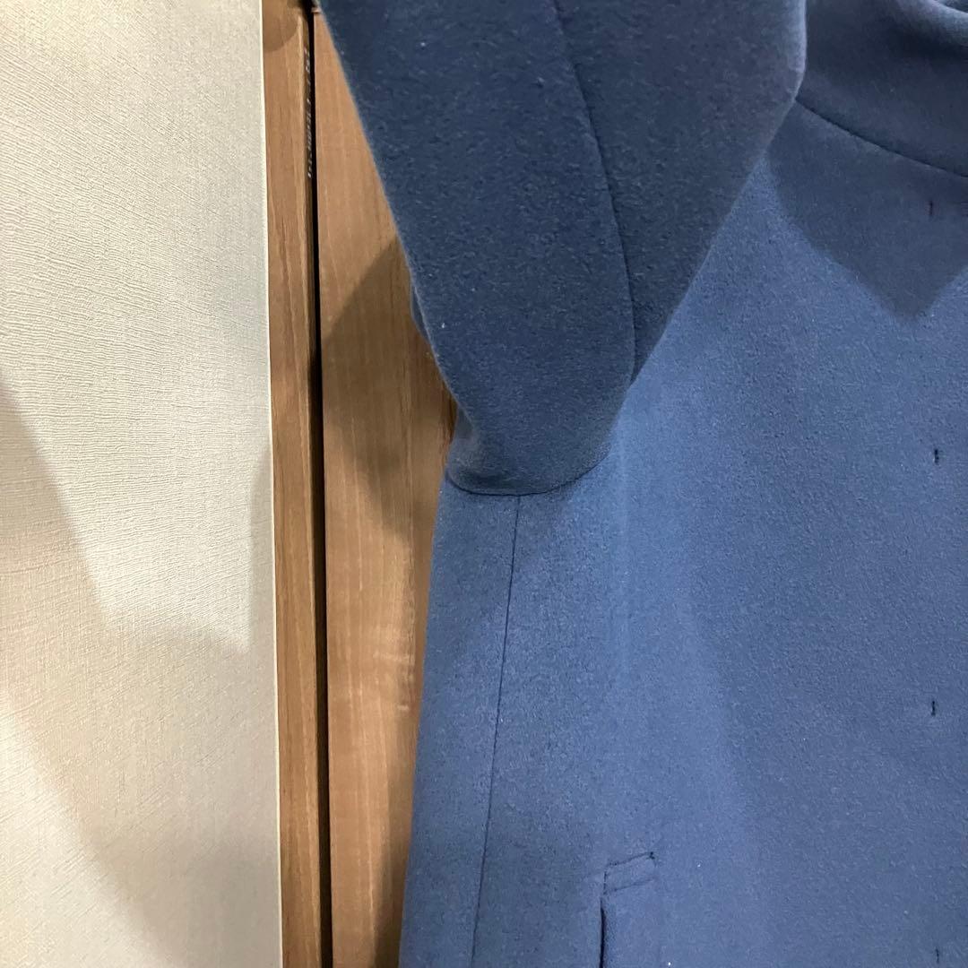美品❣️SALE❣️23区 ウール キュプラ　ネイビー　スタンドカラー