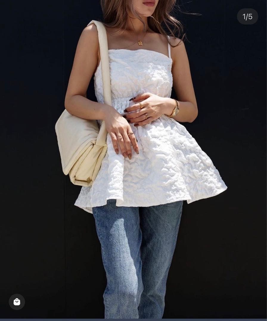 GlamLips ジャガード ペプラム CAMISOLE ¥12,650（税込）