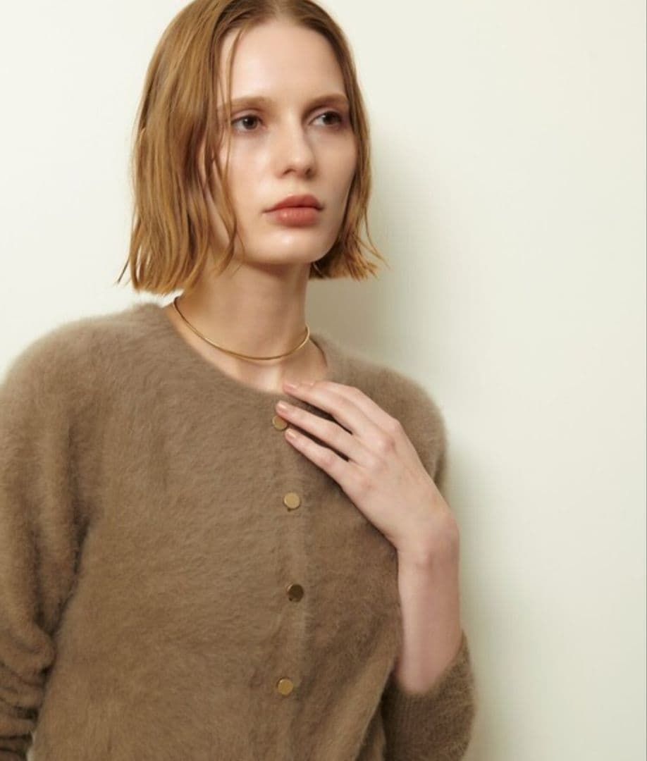 美品✨️allureville 　カシミヤブレンドファー加工カーディガン　М