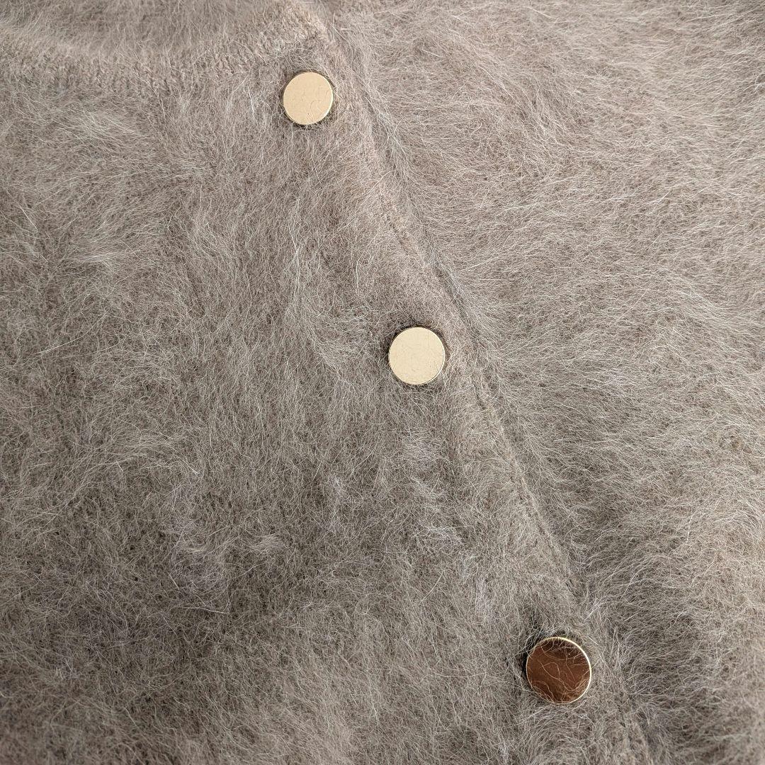 美品✨️allureville 　カシミヤブレンドファー加工カーディガン　М