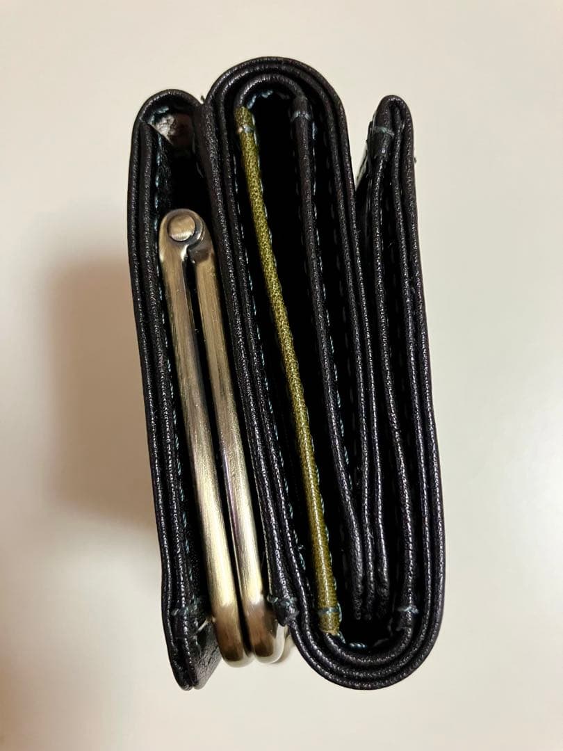 Dakota ダコタ ピチカート 三つ折り財布 ブラック がま口