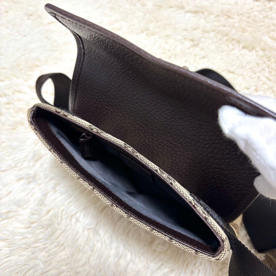 美品✨グッチ ボディバッグ GG キャンバス ジャッキー ベージュ ブラウン