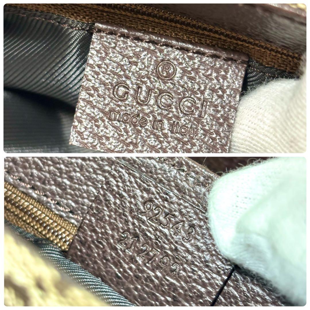 美品✨グッチ ボディバッグ GG キャンバス ジャッキー ベージュ ブラウン