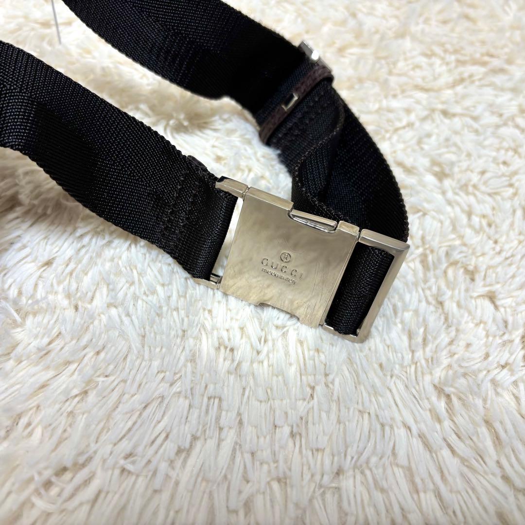 美品✨グッチ ボディバッグ GG キャンバス ジャッキー ベージュ ブラウン