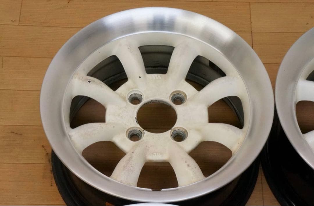 AW エイトスポーク 13インチ 6j＋10 PCD100 ブラッシュド加工