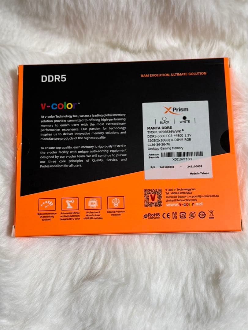 v-color 32GB DDR5 メモリー RGB