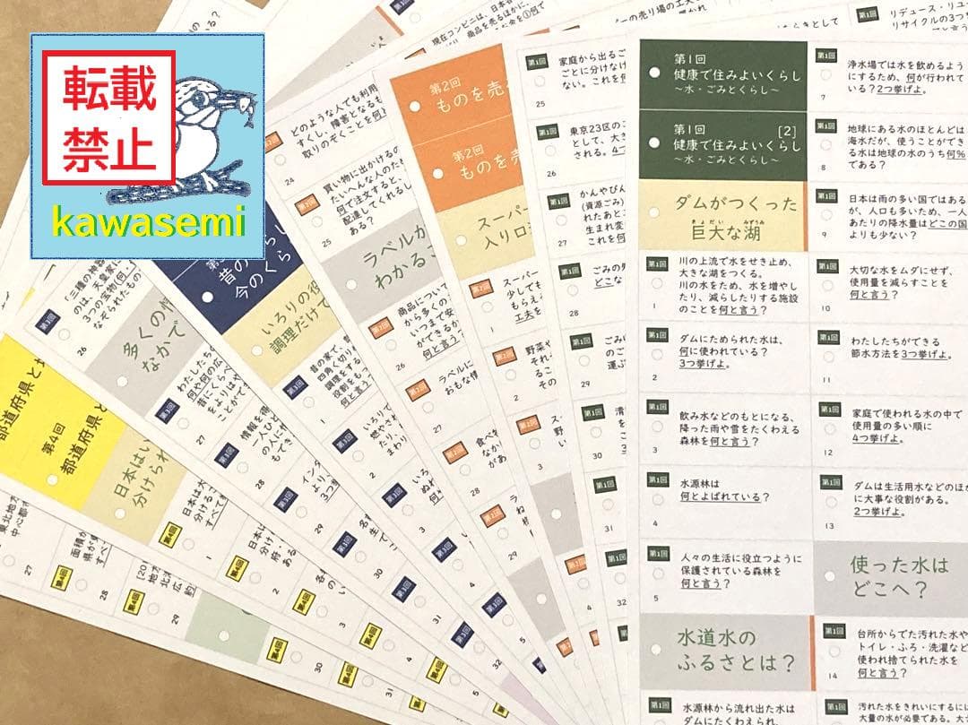 NEW【中学受験】予習シリーズ社会 4年上 (全単元) 地理 暗記カードa