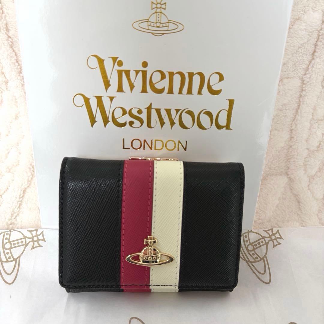 【新品】Vivienne Westwood 三つ折り財布 【箱・袋付き】赤 黒