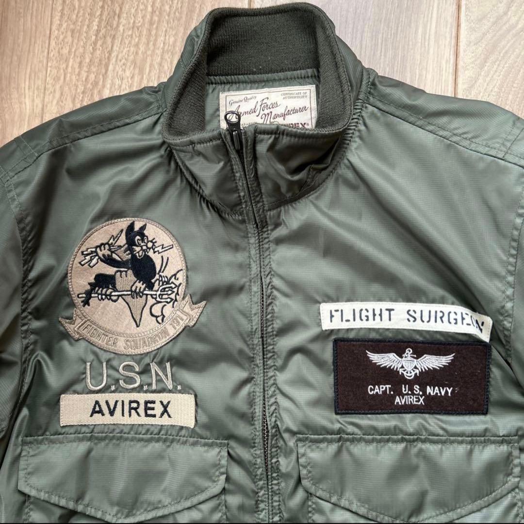 AVIREX MA-1 フライトジャケット USN Lサイズ