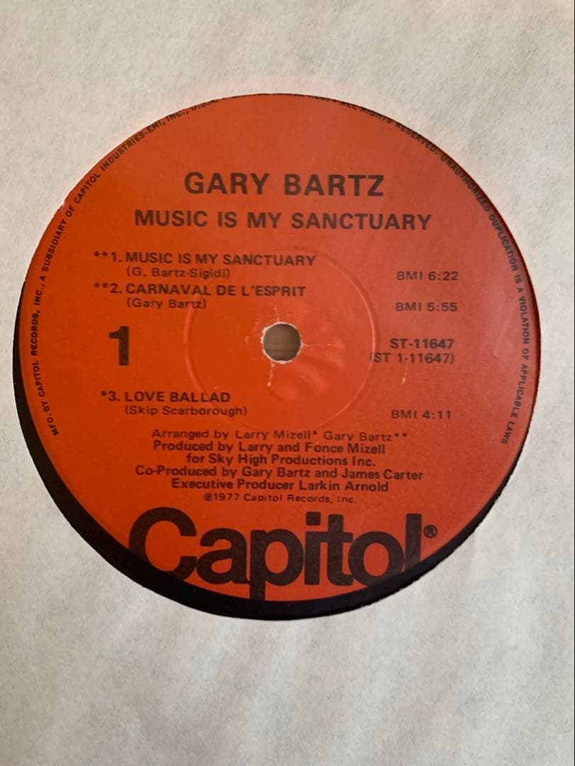 洋楽 Gary Bartz Music is my sanctuary LP