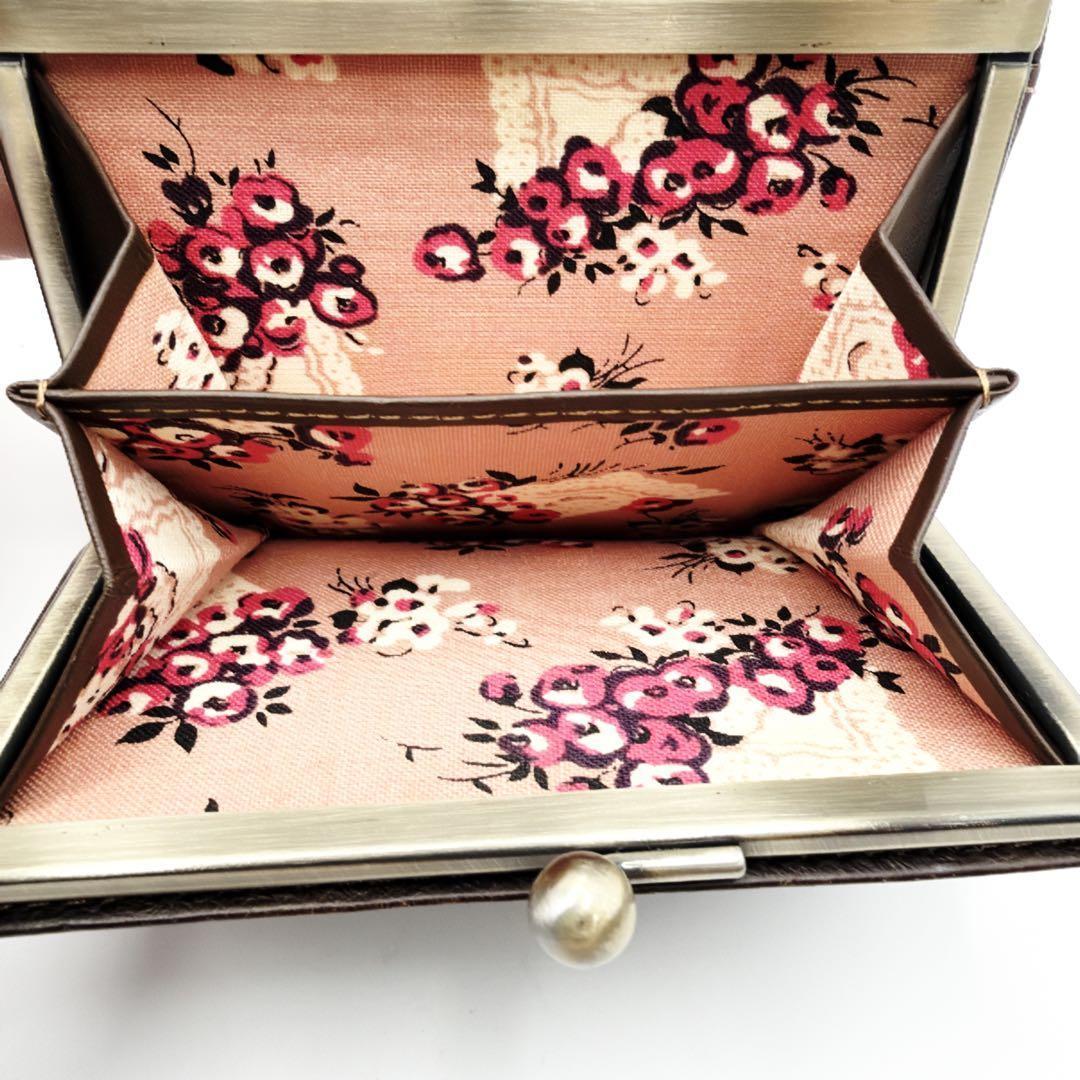 ANNA SUI アナスイ 財布 三つ折り レザー フラワー バタフライ 蝶