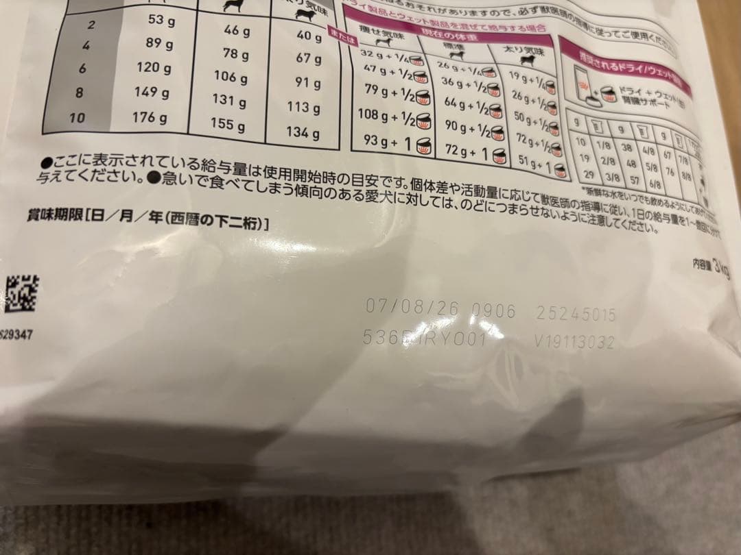 ロイヤルカナン　 腎臓サポート 3kg 犬用