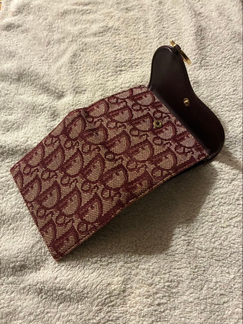 Dior 三つ折り サドル ロータスウォレット