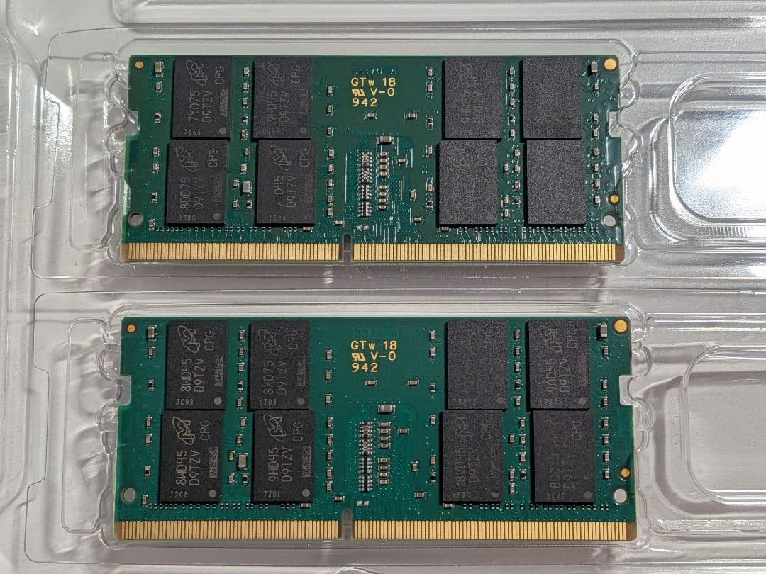 Crucial DDR4 32GB (16GB×2) 2666 ノートパソコン