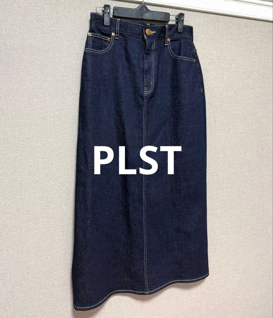 ★限定タイムセール★新品未使用♡PLST♡デニムナロースカート ネイビー