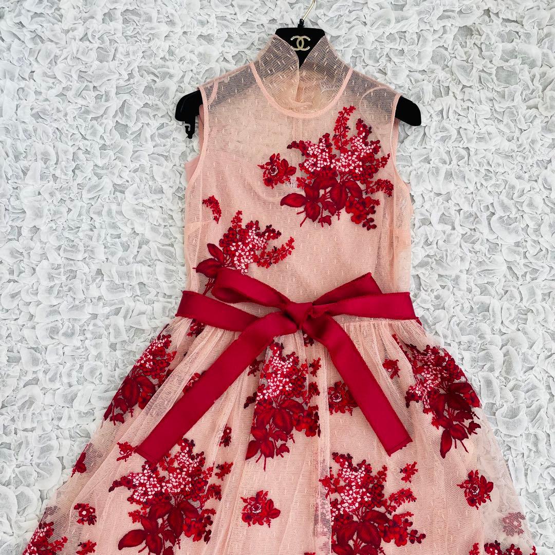 RED VALENTINO レッドバレンティノ　チュール刺繍のワンピース