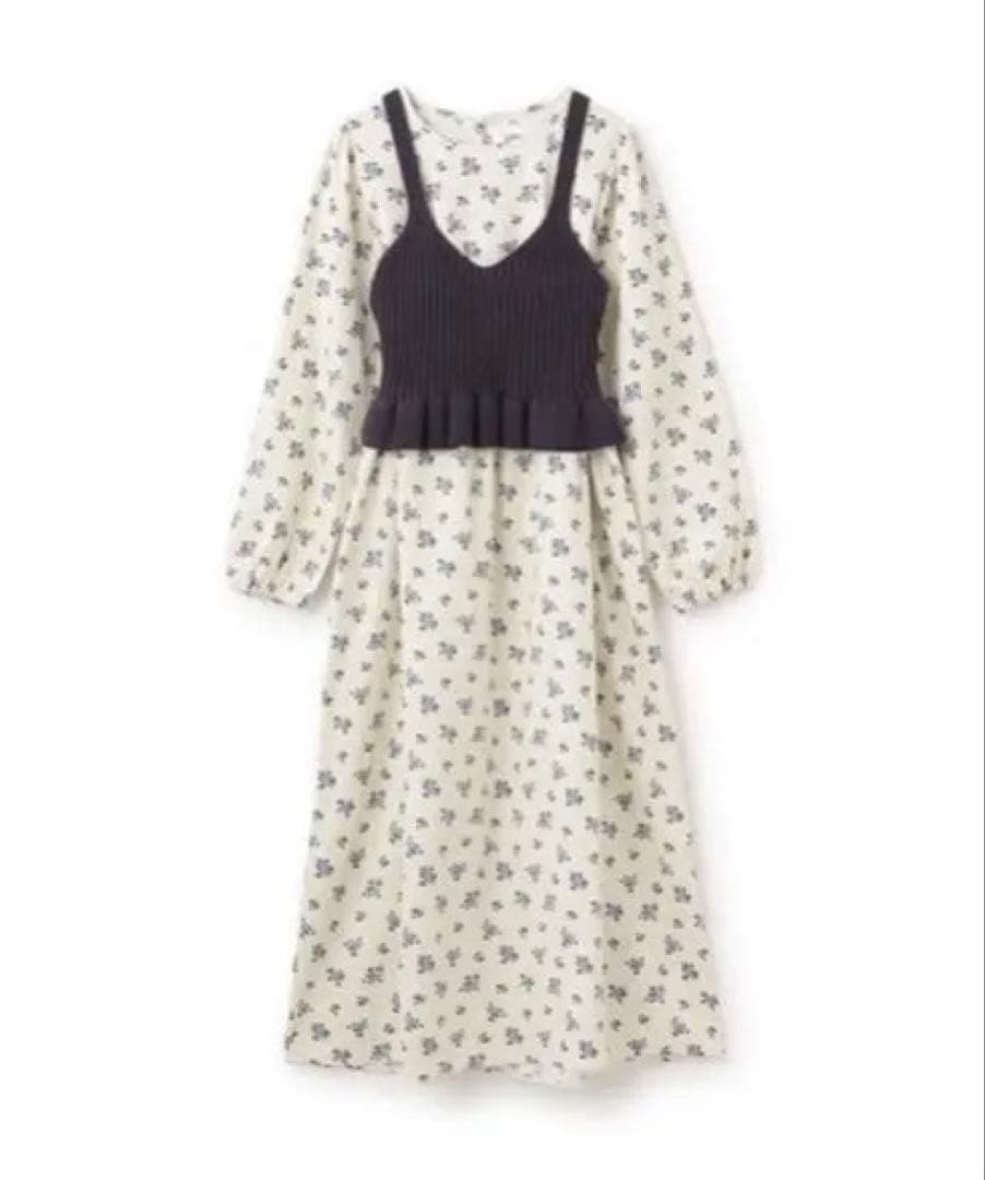 petit main 親子リンクコーデ 花柄ワンピースセット
