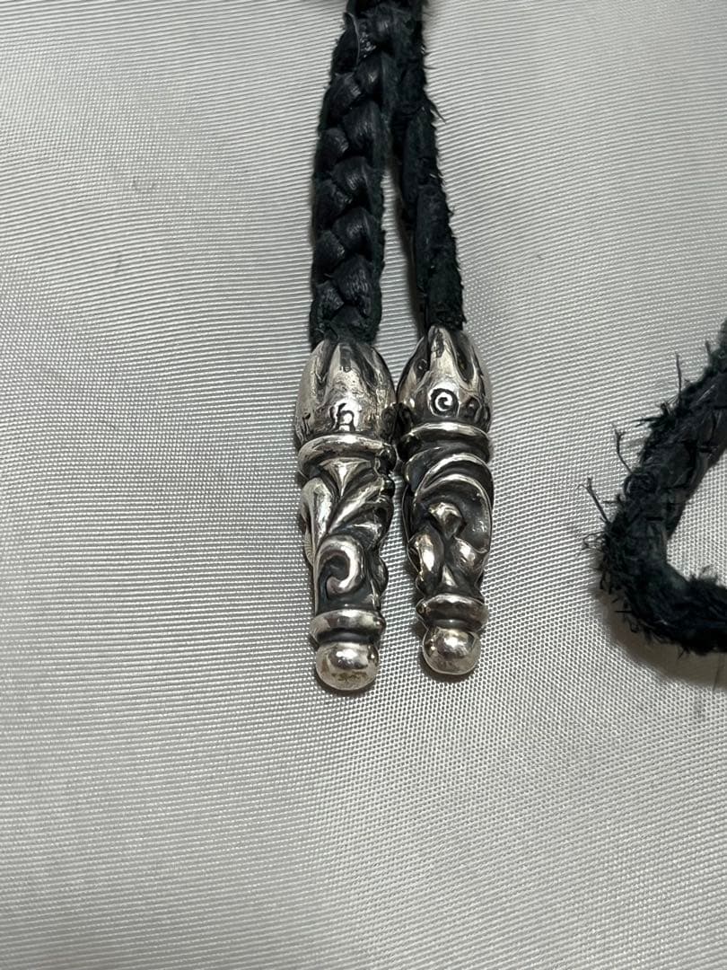 クロムハーツ CHROME HEARTS スクロール レザーブレード ネックレス