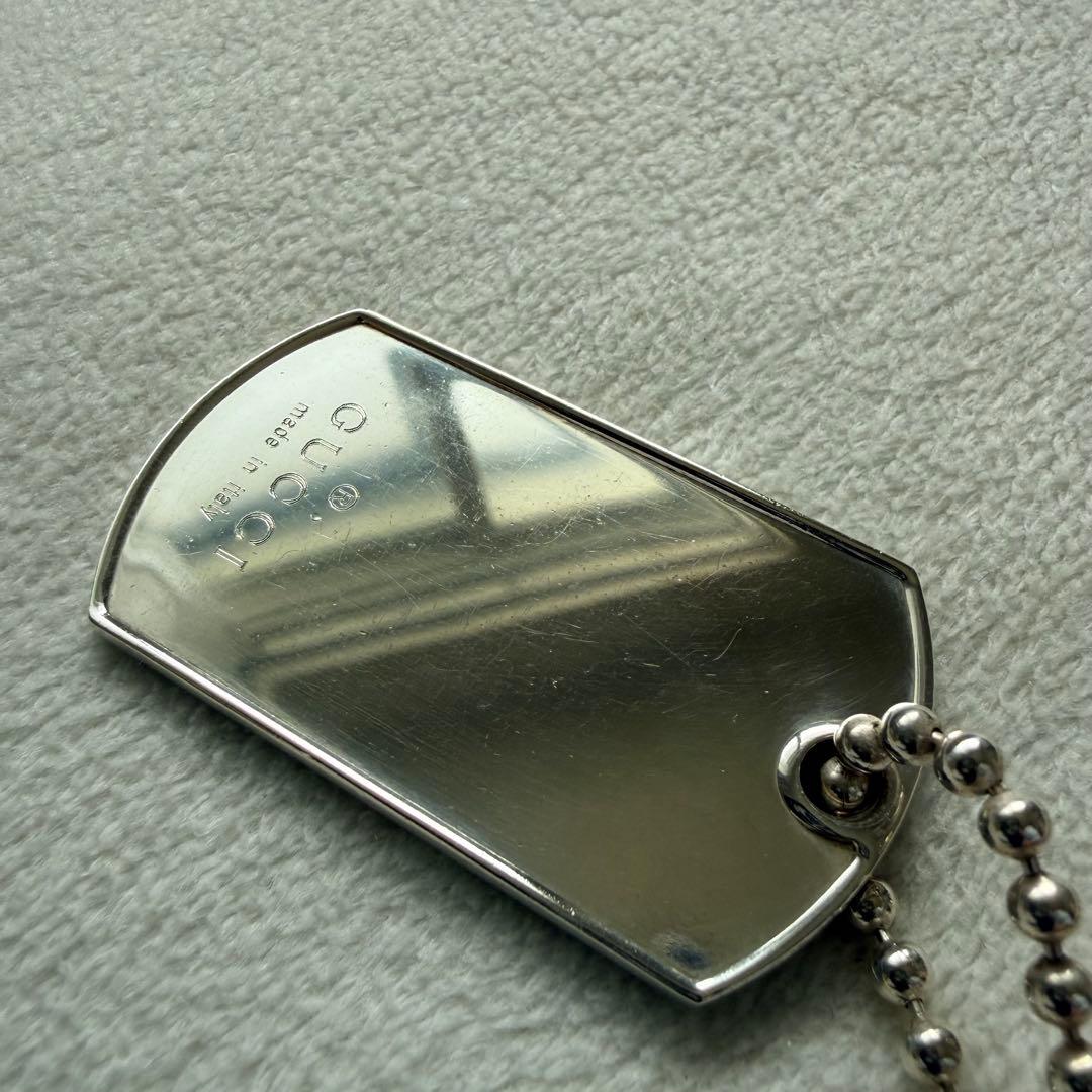 GUCCIグッチ ドックタグネックレス SV925 ボールチェーン50cm正規品