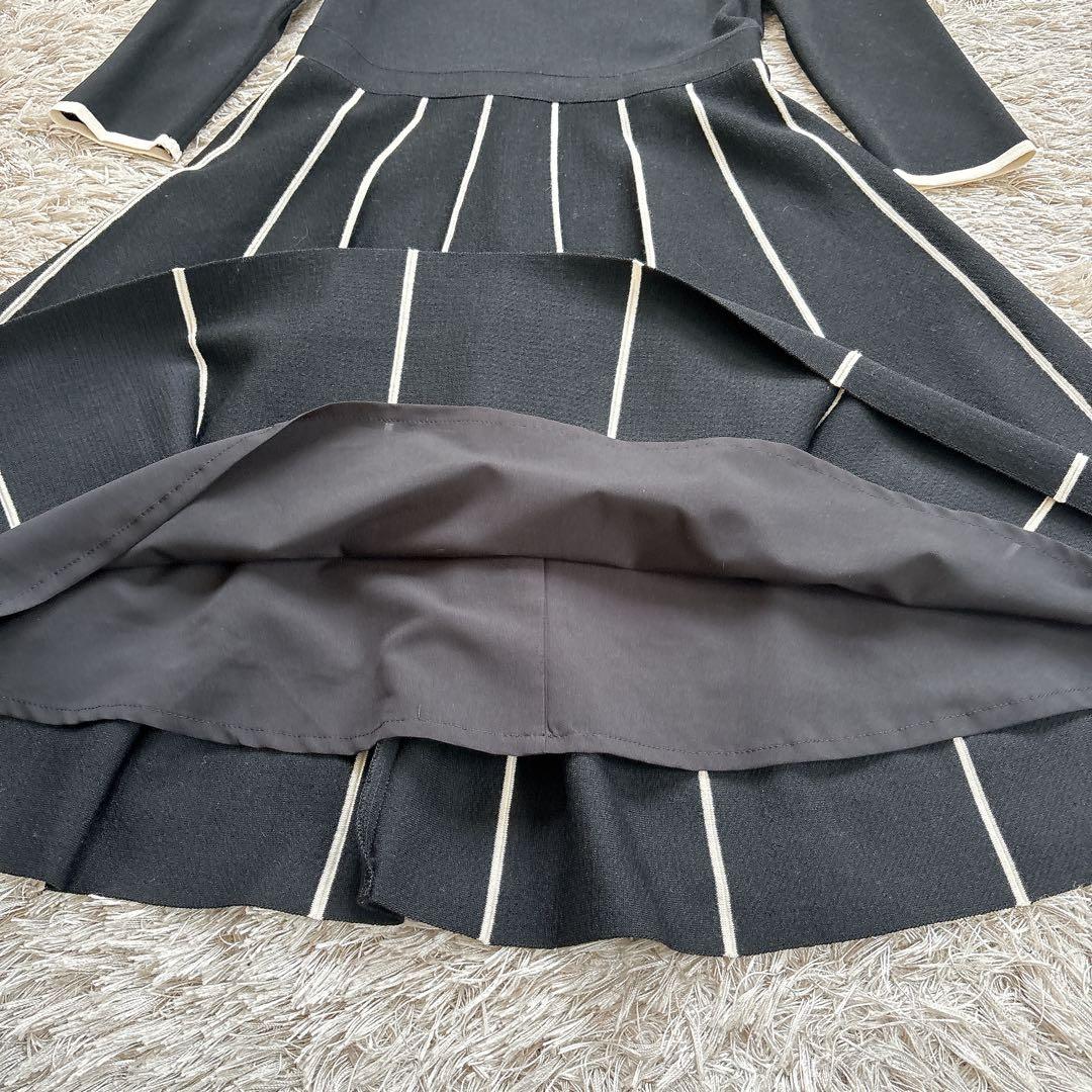 極美品✨COTOO プリーツライクニットワンピース ブラック 三陽商会 38