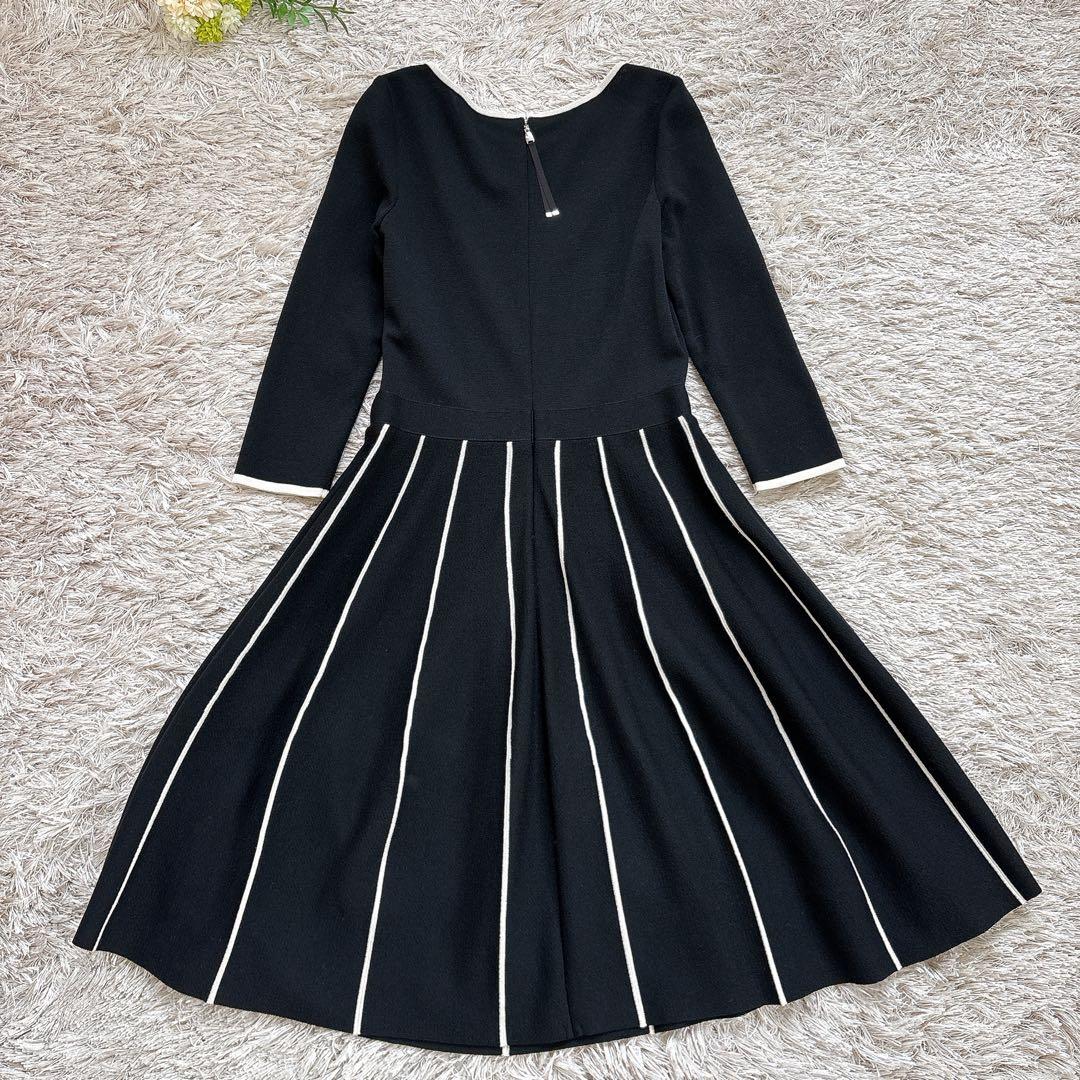 極美品✨COTOO プリーツライクニットワンピース ブラック 三陽商会 38