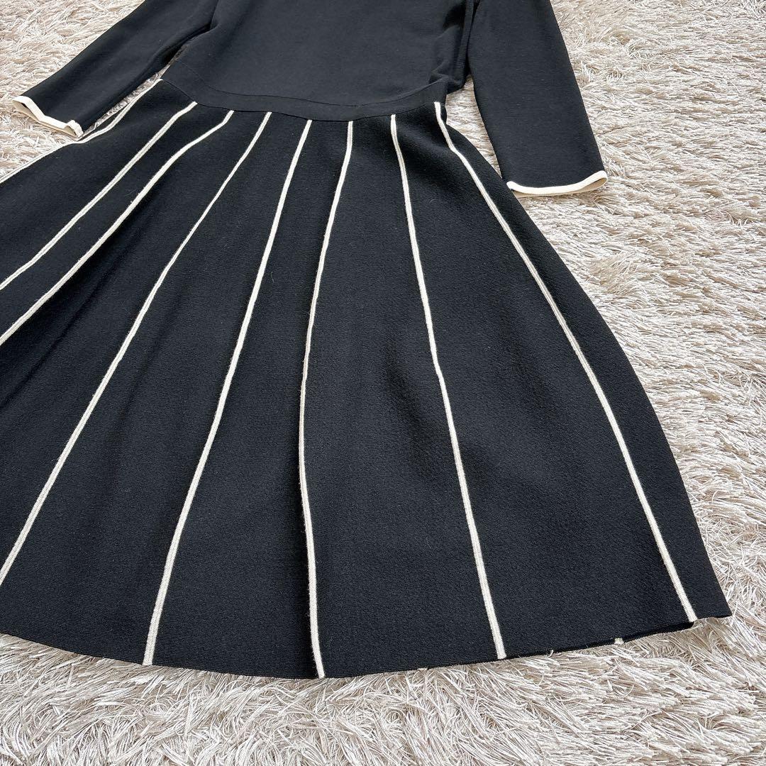 極美品✨COTOO プリーツライクニットワンピース ブラック 三陽商会 38